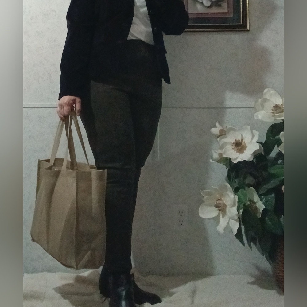 Loft, Large, Olive Green, Faux Suede, Stretch Leggings or Pants